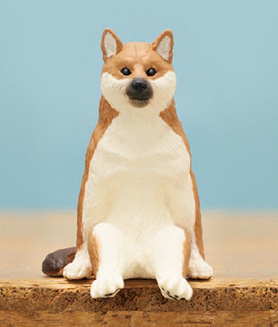 Figurka akcji Japońskiego psa Shiba Inu KITAN Gashapon w siedzącej pozycji - dekoracja z motywem zwierzęcym dla psów - Wianko - 6