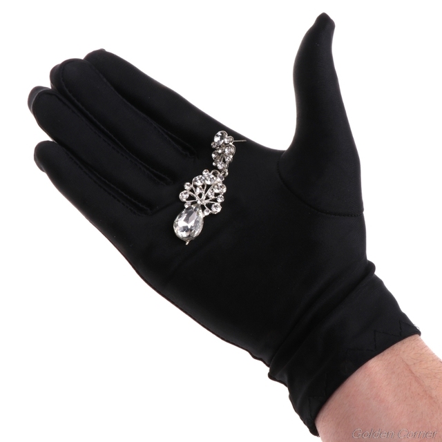 Rękawiczki jubilerskie czarna inspekcja z miękką mieszanką bawełny Lisle F25 21 - Wianko - 1