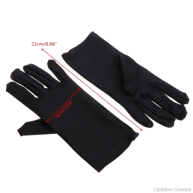 Rękawiczki jubilerskie czarna inspekcja z miękką mieszanką bawełny Lisle F25 21 - Wianko - 7