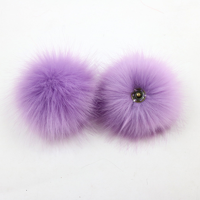 Pendan Fluffy - Sztuczne futro z lisa - Miękkie futro szopa - Pompony DIY - 1 sztuka - Wianko - 12