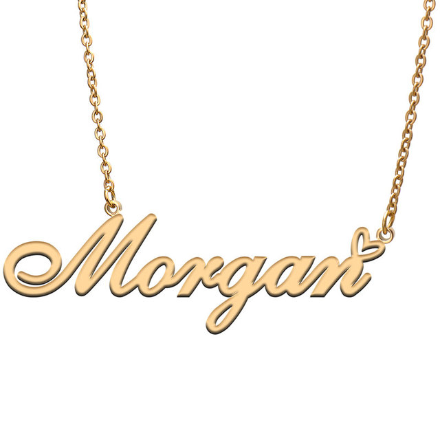 Naszyjnik Love Heart Morgan z stalą nierdzewną, tabliczką znamionową, złotymi i srebrnymi wisiorkami dla kobiet - idealny prezent dla matki i dziewczynki - Wianko - 1
