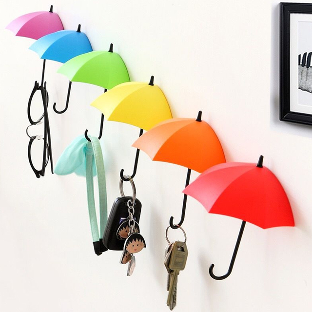 Hak self-przylepny na parasol i ubrania z lepkim stojakiem na ścianę/drzwi - kuchnia, łazienka, klucze - Wianko - 7