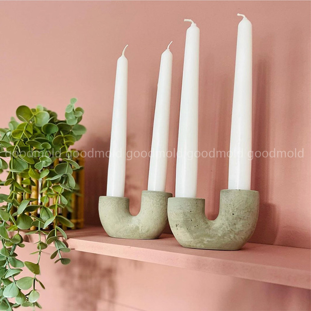 Stylizowany betonowy kształt U do formowania artystycznego wazonu, świecznika, tynku, dekoracyjnej wazy domowej w stylu skandynawskim - Wianko - 6