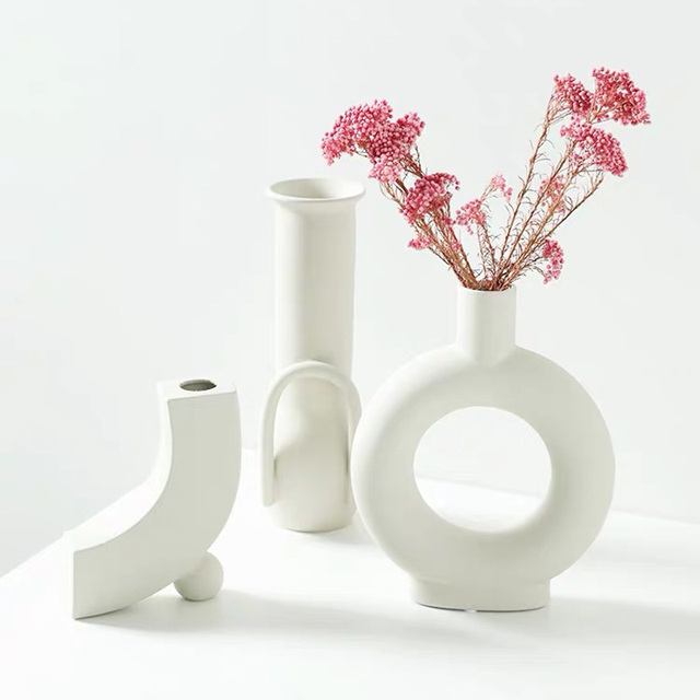 Stylizowany betonowy kształt U do formowania artystycznego wazonu, świecznika, tynku, dekoracyjnej wazy domowej w stylu skandynawskim - Wianko - 1