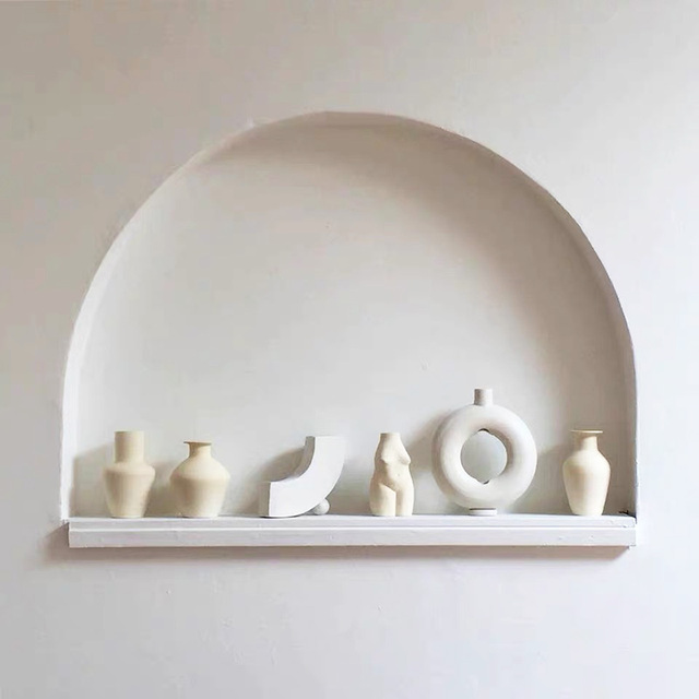 Stylizowany betonowy kształt U do formowania artystycznego wazonu, świecznika, tynku, dekoracyjnej wazy domowej w stylu skandynawskim - Wianko - 8