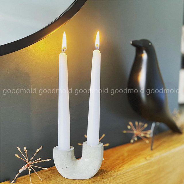 Stylizowany betonowy kształt U do formowania artystycznego wazonu, świecznika, tynku, dekoracyjnej wazy domowej w stylu skandynawskim - Wianko - 4