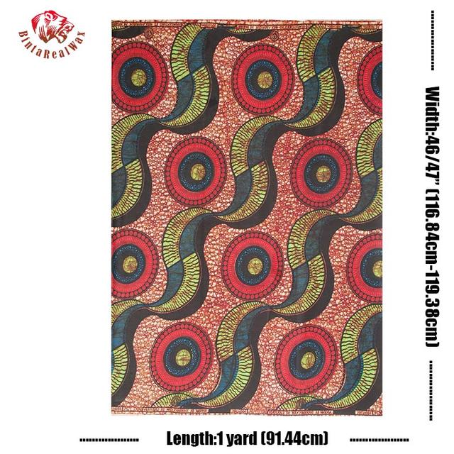 BintaRealWax - afrykańska tkanina bawełniana Ankara - najnowszy wzór do szycia odzieży - Wianko - 19