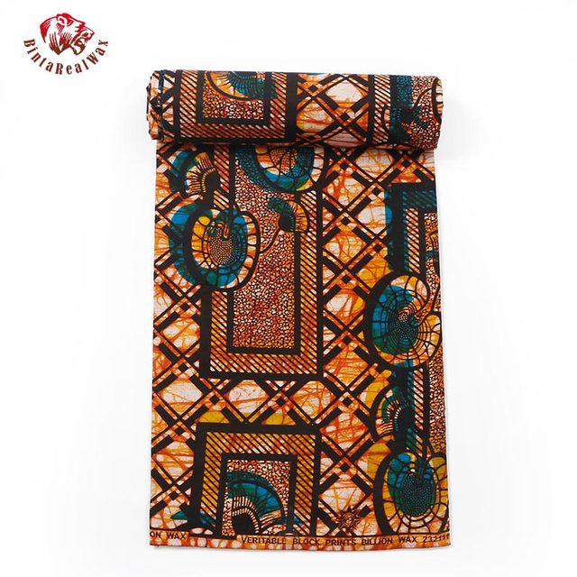 BintaRealWax - afrykańska tkanina bawełniana Ankara - najnowszy wzór do szycia odzieży - Wianko - 7