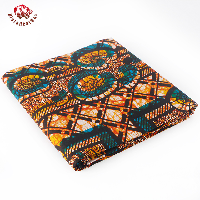 BintaRealWax - afrykańska tkanina bawełniana Ankara - najnowszy wzór do szycia odzieży - Wianko - 12