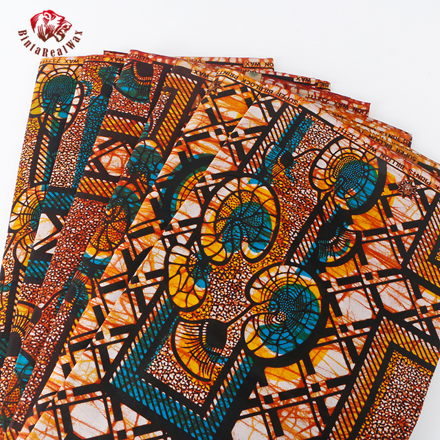 BintaRealWax - afrykańska tkanina bawełniana Ankara - najnowszy wzór do szycia odzieży - Wianko - 8