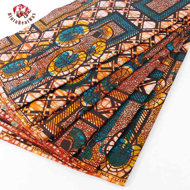 BintaRealWax - afrykańska tkanina bawełniana Ankara - najnowszy wzór do szycia odzieży - Wianko - 10