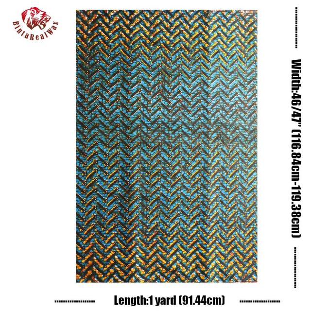 BintaRealWax - afrykańska tkanina bawełniana Ankara - najnowszy wzór do szycia odzieży - Wianko - 26