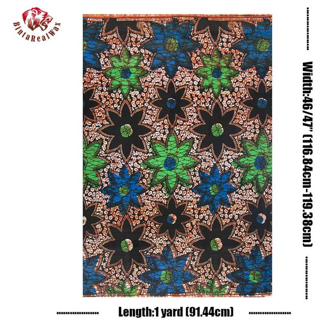 BintaRealWax - afrykańska tkanina bawełniana Ankara - najnowszy wzór do szycia odzieży - Wianko - 17