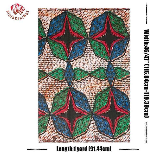 BintaRealWax - afrykańska tkanina bawełniana Ankara - najnowszy wzór do szycia odzieży - Wianko - 31