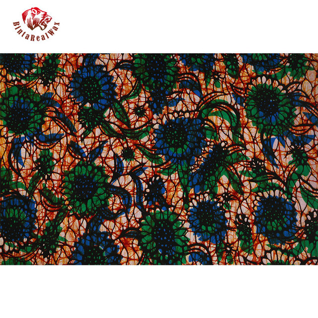 BintaRealWax - afrykańska tkanina bawełniana Ankara - najnowszy wzór do szycia odzieży - Wianko - 21