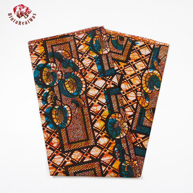 BintaRealWax - afrykańska tkanina bawełniana Ankara - najnowszy wzór do szycia odzieży - Wianko - 6