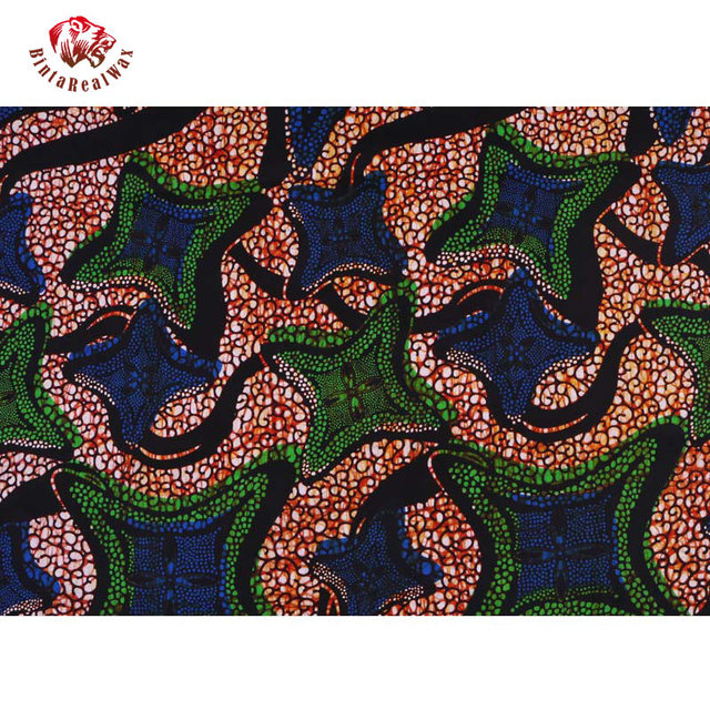 BintaRealWax - afrykańska tkanina bawełniana Ankara - najnowszy wzór do szycia odzieży - Wianko - 18