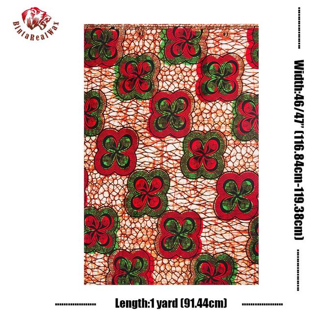 BintaRealWax - afrykańska tkanina bawełniana Ankara - najnowszy wzór do szycia odzieży - Wianko - 20