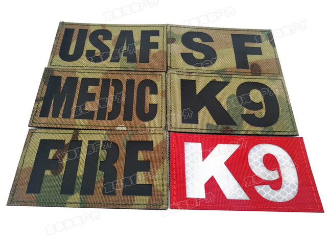 Wojskowe łatki odblaskowe Multicam IR Velcros z podczerwienią do sił specjalnych SF K9 medyk USAF - Wianko - 1