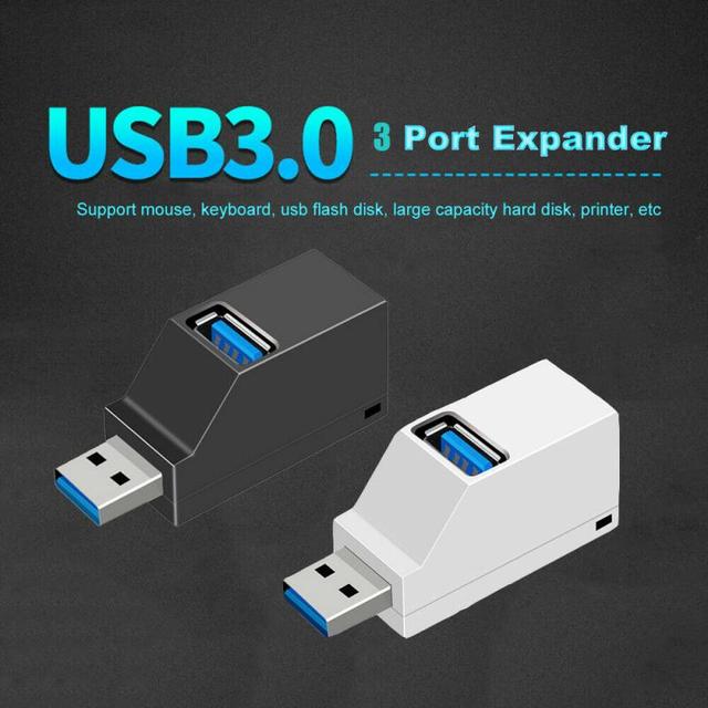 Mini Splitter Box 3w1 USB 3.0 HUB Adapter Extender - Przenośne rozdzielacze USB z 3 portami dla PC, laptopów, Macbooków, oraz telefonów komórkowych dla szybkiego odczytu dysku U - Wianko - 7