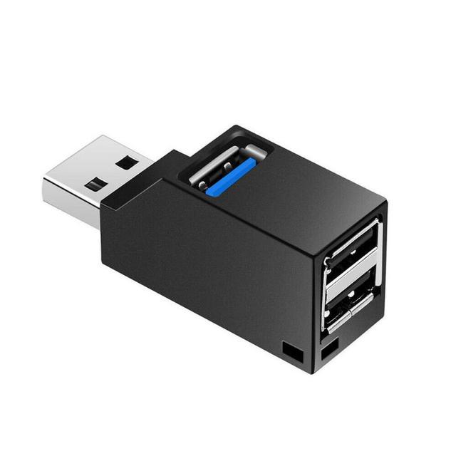 Mini Splitter Box 3w1 USB 3.0 HUB Adapter Extender - Przenośne rozdzielacze USB z 3 portami dla PC, laptopów, Macbooków, oraz telefonów komórkowych dla szybkiego odczytu dysku U - Wianko - 12