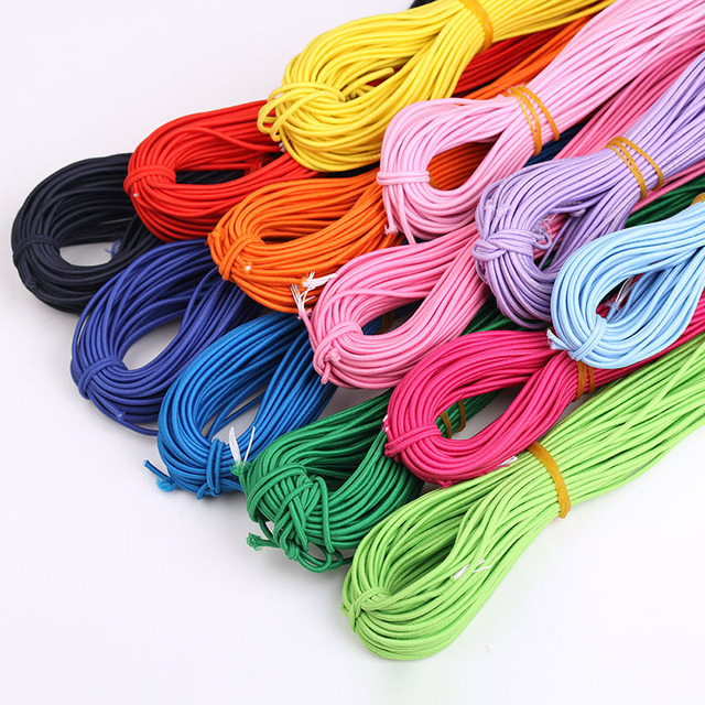 Opaska elastyczna 45m 2mm - kolorowy, gumowy, okrągły sznurek do DIY & szycia ubrań - 25 kolorów - Wianko - 3