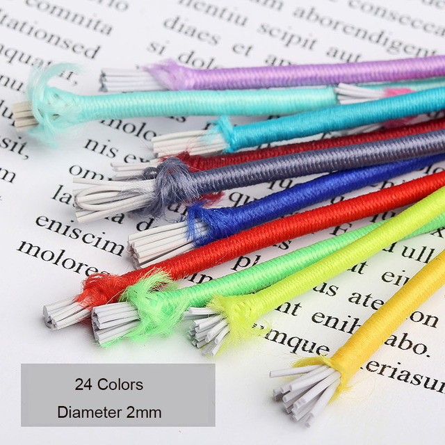 Opaska elastyczna 45m 2mm - kolorowy, gumowy, okrągły sznurek do DIY & szycia ubrań - 25 kolorów - Wianko - 6