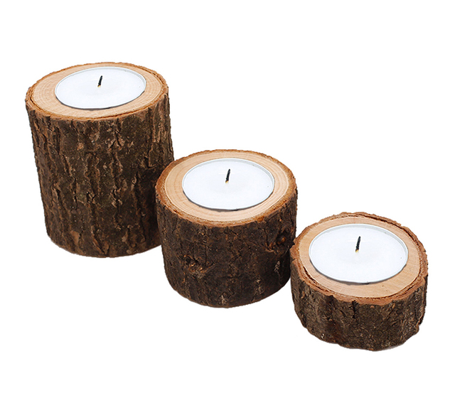 Dekoracyjny drewniany stos świeczników - Walentynki - Wianko - 4