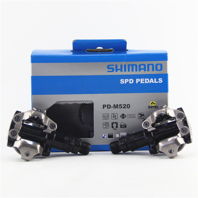 Pedały Samoblokujące Shimano M520 PD M520 do rowerów górskich zatrzaskowe - korki dołączone - Wianko - 1