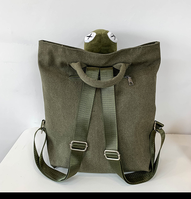 Uniwersalny plecak wspinaczkowy z dużą pojemnością - płótno, Graffiti, żaba - Wianko - 28