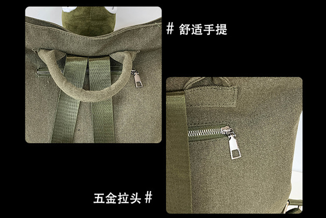Uniwersalny plecak wspinaczkowy z dużą pojemnością - płótno, Graffiti, żaba - Wianko - 31