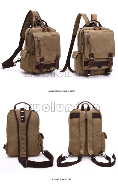 Plecak torba szkolna unisex zabytkowa marki DB52, wykonana z wysokiej jakości płótna - Wianko - 12