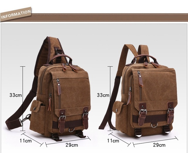 Plecak torba szkolna unisex zabytkowa marki DB52, wykonana z wysokiej jakości płótna - Wianko - 1