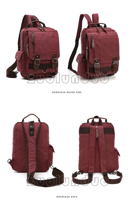 Plecak torba szkolna unisex zabytkowa marki DB52, wykonana z wysokiej jakości płótna - Wianko - 14