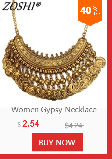 Antient Gold Steampunk - cygańska biżuteria etniczna: metalowe kolczyki frędzle, vintage rzeźbiony trójkątny wisiorek, naszyjnik choker dla kobiet - Wianko - 15