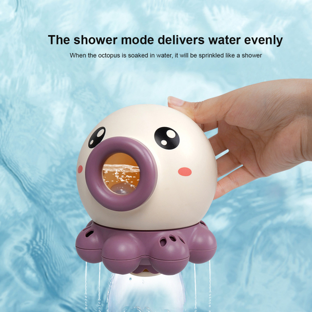Zabawka kąpielowa - Urocza ośmiornica zraszacz wody, edukacyjna i wesoła, do zabawy w łazience - Wianko - 3
