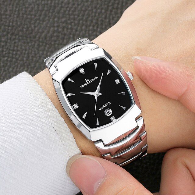 Zegarek męski luksusowy ze stali nierdzewnej, kwadratowy, wodoodporny, z datownikiem - Wianko - 11