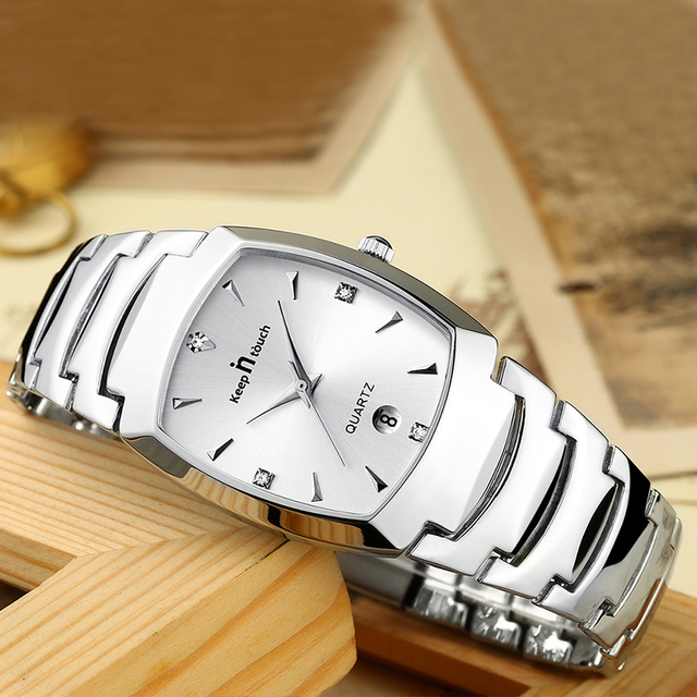 Zegarek męski luksusowy ze stali nierdzewnej, kwadratowy, wodoodporny, z datownikiem - Wianko - 3