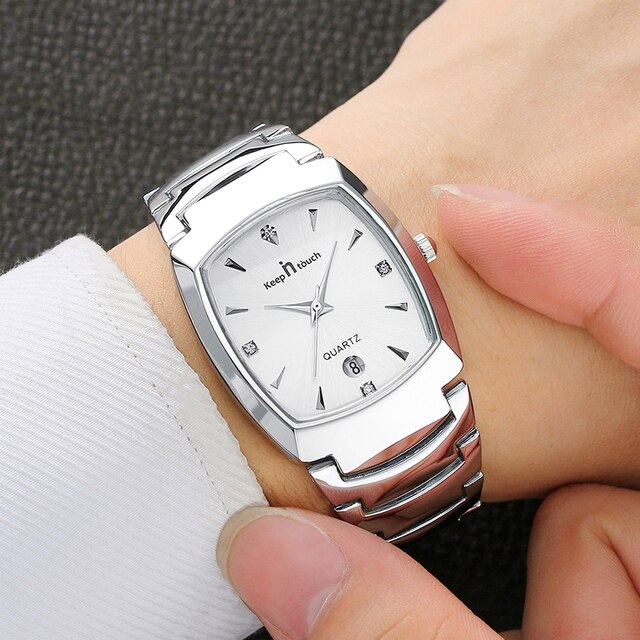Zegarek męski luksusowy ze stali nierdzewnej, kwadratowy, wodoodporny, z datownikiem - Wianko - 10
