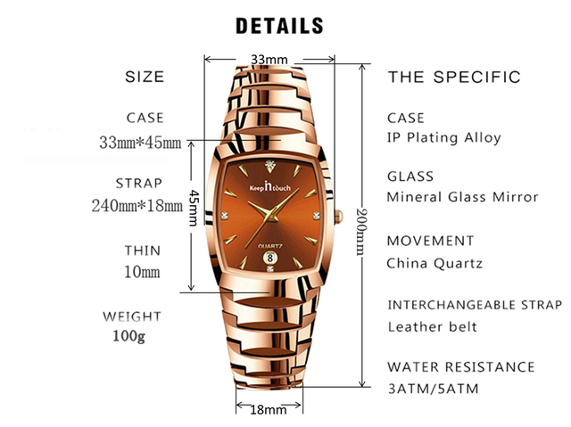 Zegarek męski luksusowy ze stali nierdzewnej, kwadratowy, wodoodporny, z datownikiem - Wianko - 8