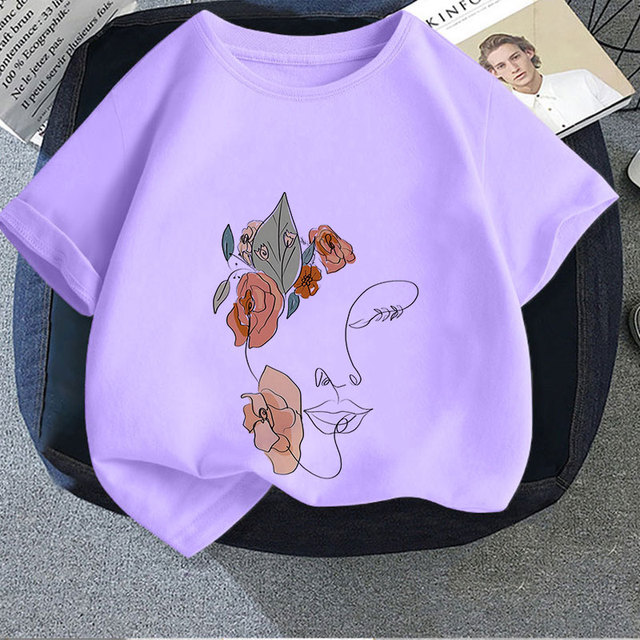 Koszulka dziecięca z krótkim rękawem, 2 kolory lato 2021, słodki wzór dla chłopca i dziewczynki - Wianko - 24