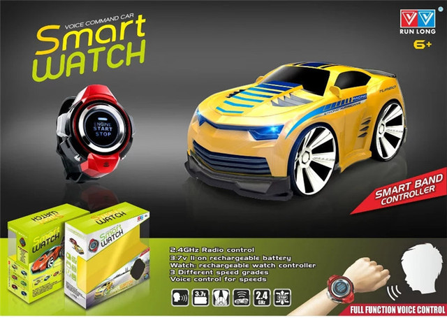 Zdalnie sterowany samochód wyścigowy dla dzieci z inteligentnym zegarkiem do poleceń głosowych 2.4G - Wianko - 6