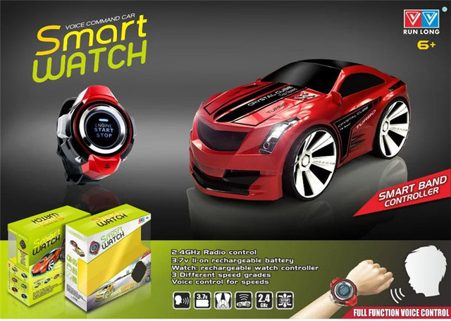 Zdalnie sterowany samochód wyścigowy dla dzieci z inteligentnym zegarkiem do poleceń głosowych 2.4G - Wianko - 4
