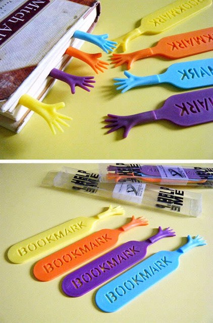 Zestaw 4 plastikowych, kolorowych zakładek do książek dla dzieci - Pomóż Mi - Wianko - 1