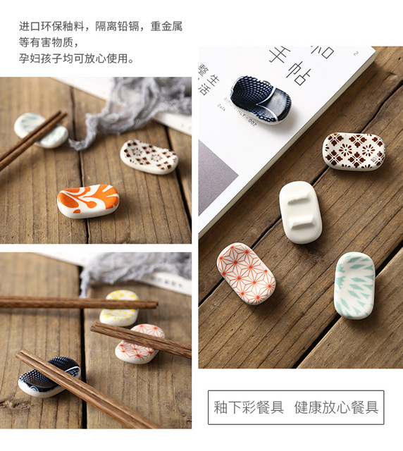 Zestaw obiadowy w stylu japońskim z ładnym uchwytem i kolorowymi pałeczkami ceramicznymi - Wianko - 11
