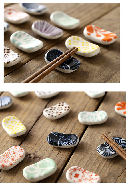 Zestaw obiadowy w stylu japońskim z ładnym uchwytem i kolorowymi pałeczkami ceramicznymi - Wianko - 12