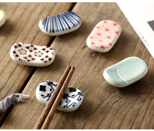 Zestaw obiadowy w stylu japońskim z ładnym uchwytem i kolorowymi pałeczkami ceramicznymi - Wianko - 10