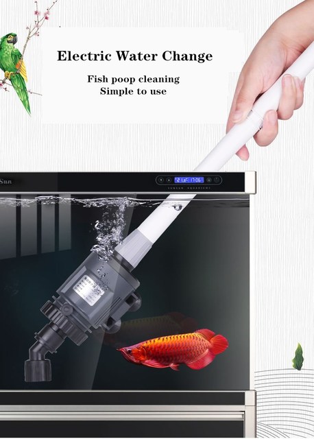 Pompa do czyszczenia akwarium z funkcją zmiany wody i syfonowaniem Vcuum - Wianko - 1