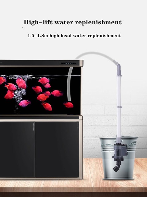 Pompa do czyszczenia akwarium z funkcją zmiany wody i syfonowaniem Vcuum - Wianko - 6