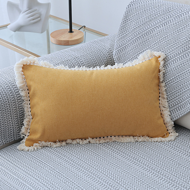 Bawełniana poszewka na poduszkę z pomponem w prostym wzornictwie Nordic Home Decor - Wianko - 10